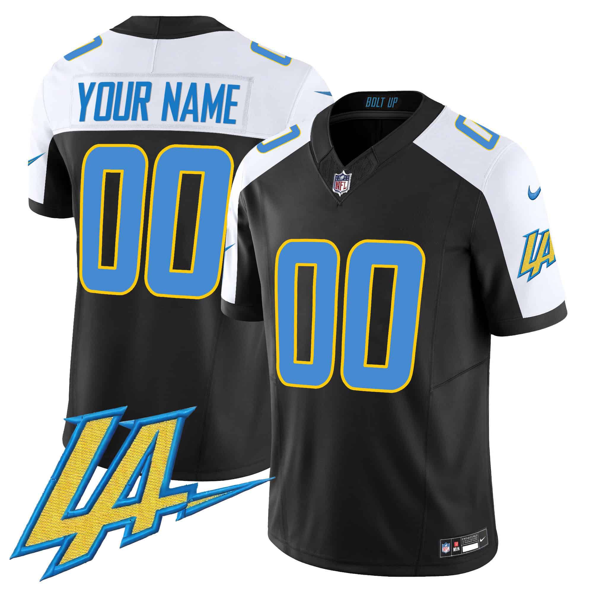 Men Los Angeles Chargers Black 2024 Nike Vapor Limited Custom NFL Jersey